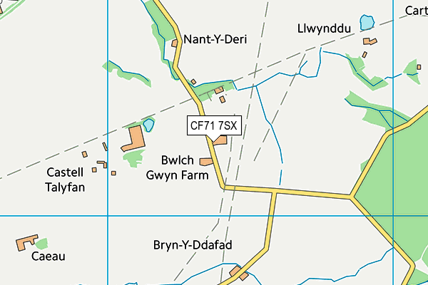 CF71 7SX map - OS VectorMap District (Ordnance Survey)