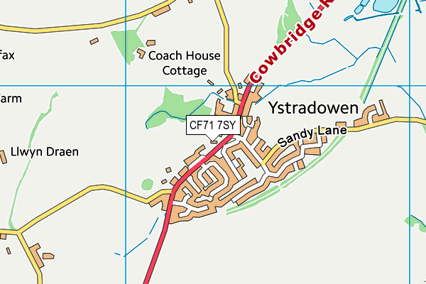 CF71 7SY map - OS VectorMap District (Ordnance Survey)