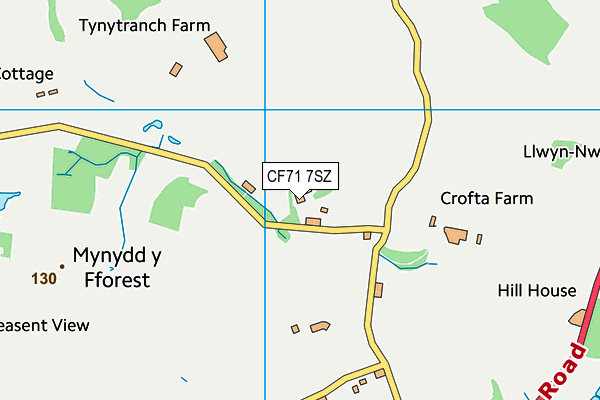 CF71 7SZ map - OS VectorMap District (Ordnance Survey)