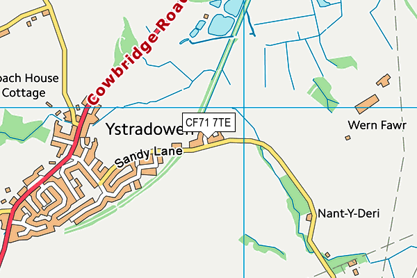 CF71 7TE map - OS VectorMap District (Ordnance Survey)