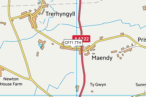 CF71 7TH map - OS VectorMap District (Ordnance Survey)