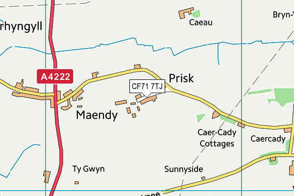 CF71 7TJ map - OS VectorMap District (Ordnance Survey)