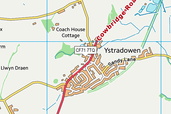 CF71 7TQ map - OS VectorMap District (Ordnance Survey)