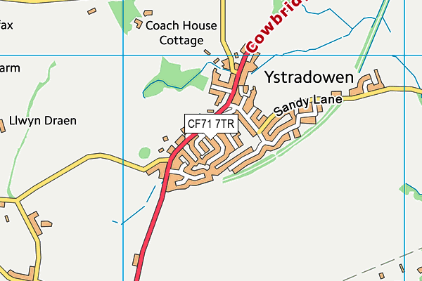 CF71 7TR map - OS VectorMap District (Ordnance Survey)