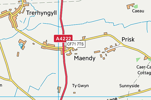 CF71 7TS map - OS VectorMap District (Ordnance Survey)