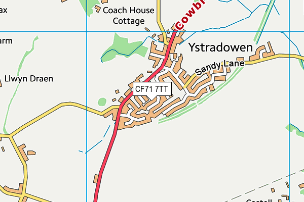 CF71 7TT map - OS VectorMap District (Ordnance Survey)