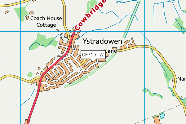 CF71 7TW map - OS VectorMap District (Ordnance Survey)