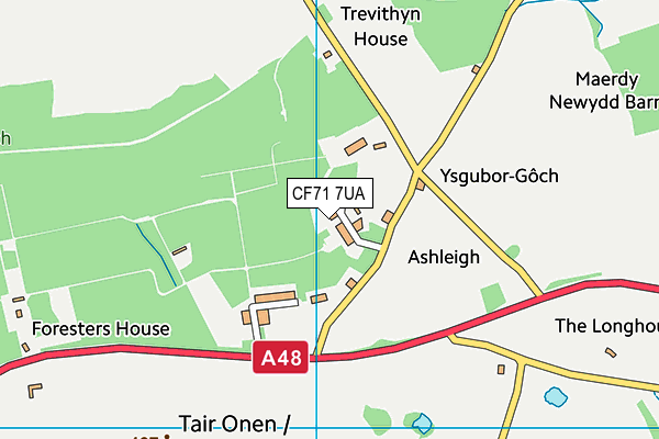 CF71 7UA map - OS VectorMap District (Ordnance Survey)