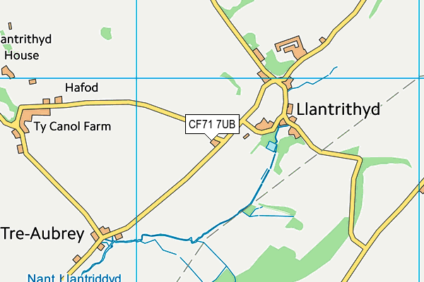 CF71 7UB map - OS VectorMap District (Ordnance Survey)