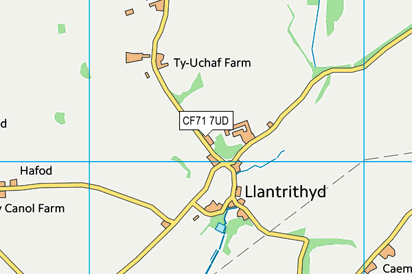 CF71 7UD map - OS VectorMap District (Ordnance Survey)