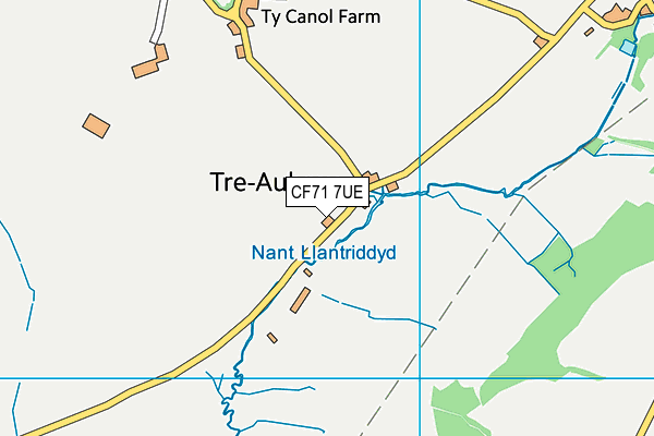 CF71 7UE map - OS VectorMap District (Ordnance Survey)