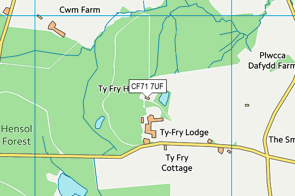 CF71 7UF map - OS VectorMap District (Ordnance Survey)