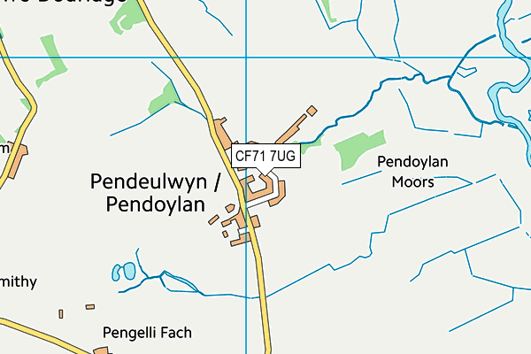 CF71 7UG map - OS VectorMap District (Ordnance Survey)