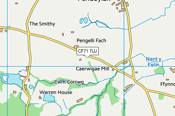Pendoylan C.I.W. Primary School map (CF71 7UJ) - OS VectorMap District (Ordnance Survey)