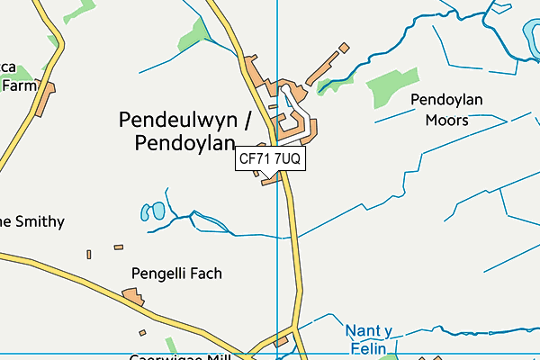 CF71 7UQ map - OS VectorMap District (Ordnance Survey)