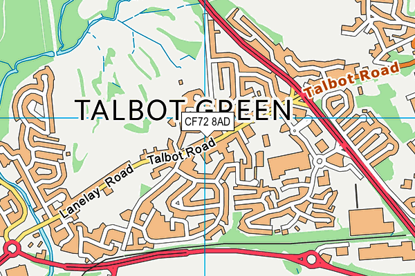 Map of SMART BARBERS TALBOT GREEN LTD at district scale