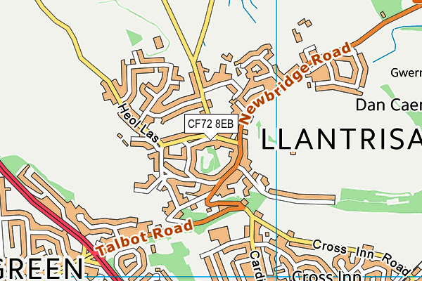 CF72 8EB map - OS VectorMap District (Ordnance Survey)