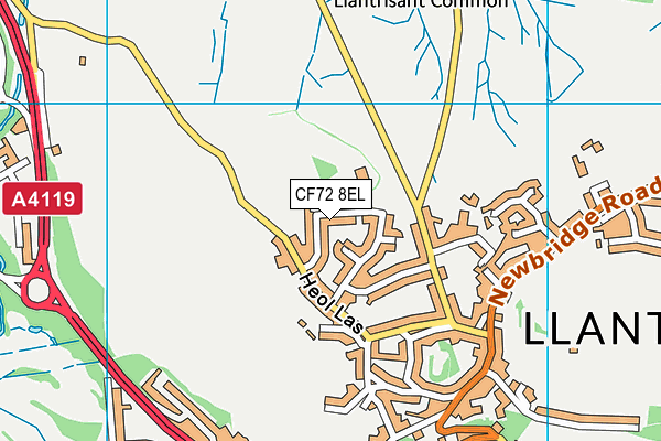 CF72 8EL map - OS VectorMap District (Ordnance Survey)
