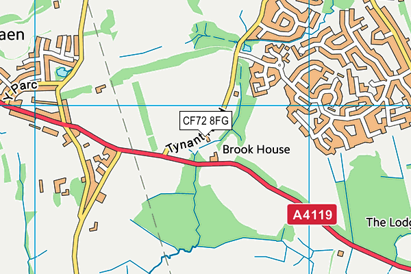 CF72 8FG map - OS VectorMap District (Ordnance Survey)