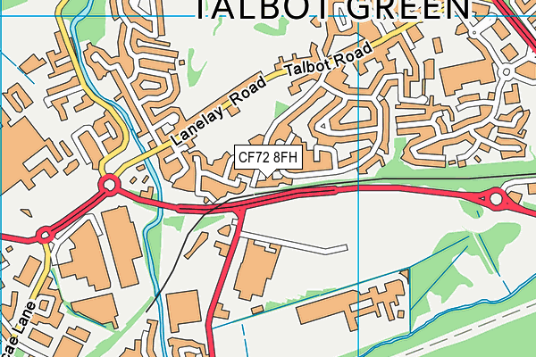 CF72 8FH map - OS VectorMap District (Ordnance Survey)