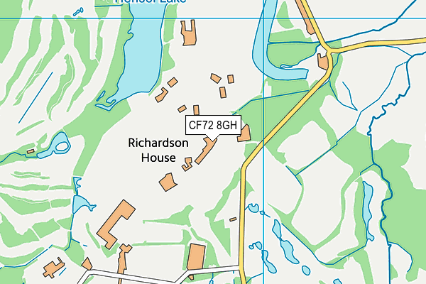 CF72 8GH map - OS VectorMap District (Ordnance Survey)