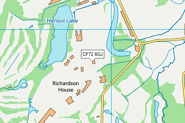 CF72 8GJ map - OS VectorMap District (Ordnance Survey)