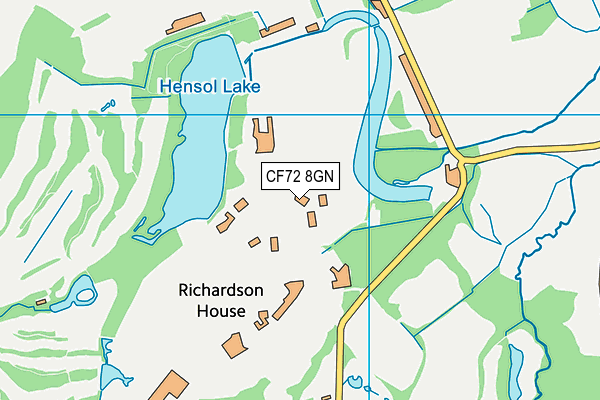 CF72 8GN map - OS VectorMap District (Ordnance Survey)