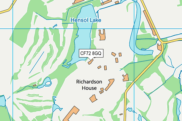 CF72 8GQ map - OS VectorMap District (Ordnance Survey)