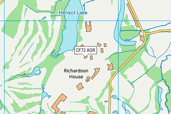 CF72 8GR map - OS VectorMap District (Ordnance Survey)