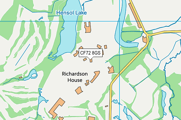 CF72 8GS map - OS VectorMap District (Ordnance Survey)