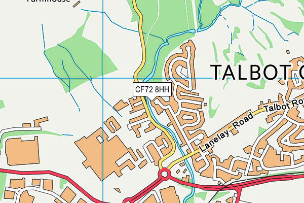 CF72 8HH map - OS VectorMap District (Ordnance Survey)