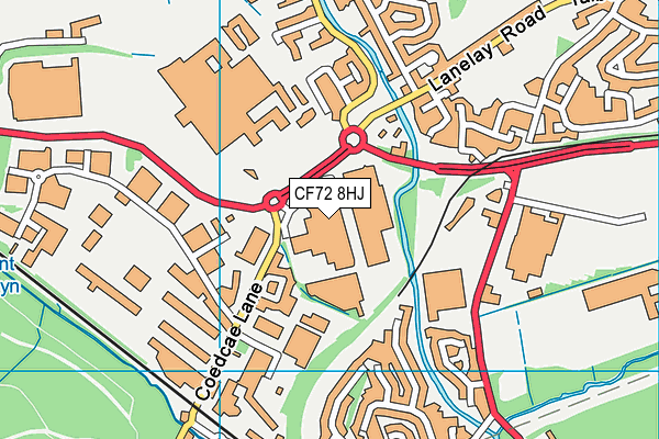 CF72 8HJ map - OS VectorMap District (Ordnance Survey)