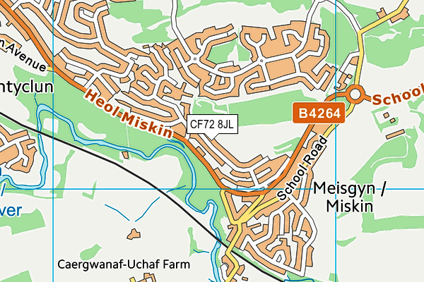 CF72 8JL map - OS VectorMap District (Ordnance Survey)