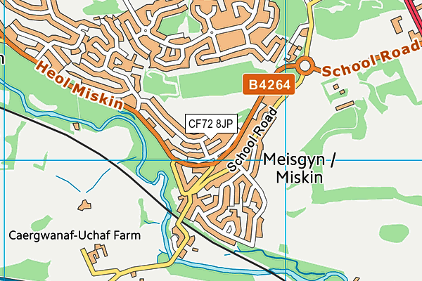 CF72 8JP map - OS VectorMap District (Ordnance Survey)