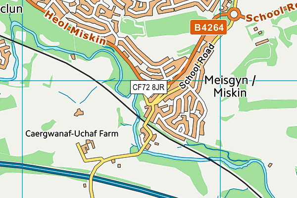 CF72 8JR map - OS VectorMap District (Ordnance Survey)