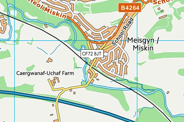 CF72 8JT map - OS VectorMap District (Ordnance Survey)