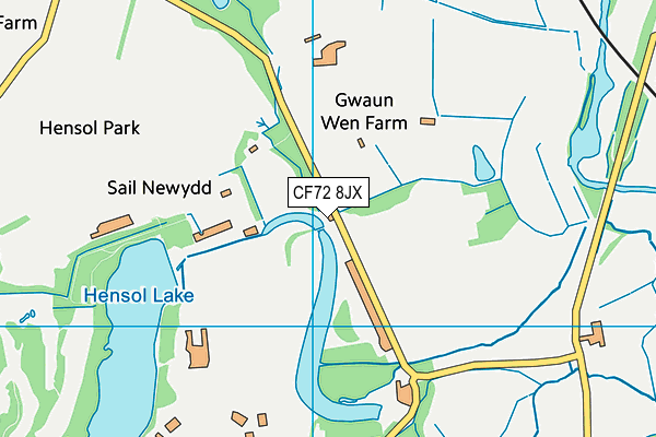 CF72 8JX map - OS VectorMap District (Ordnance Survey)