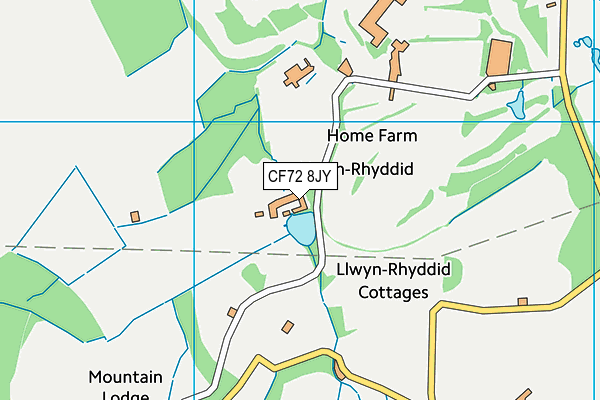 CF72 8JY map - OS VectorMap District (Ordnance Survey)