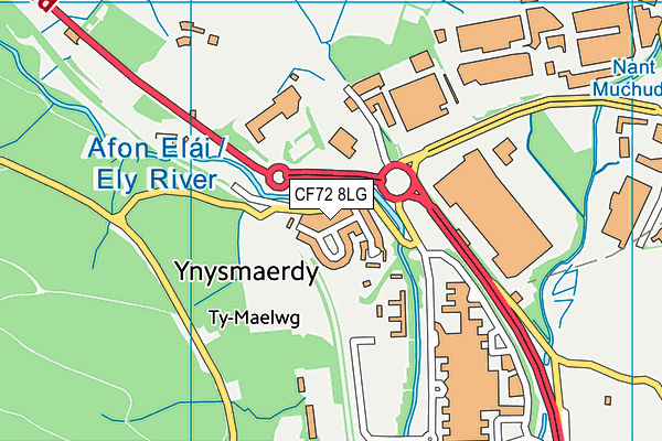 CF72 8LG map - OS VectorMap District (Ordnance Survey)