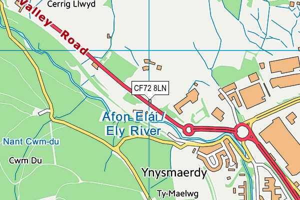 CF72 8LN map - OS VectorMap District (Ordnance Survey)