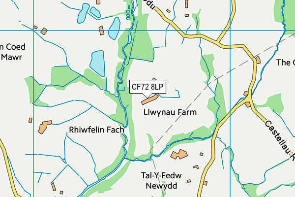 CF72 8LP map - OS VectorMap District (Ordnance Survey)