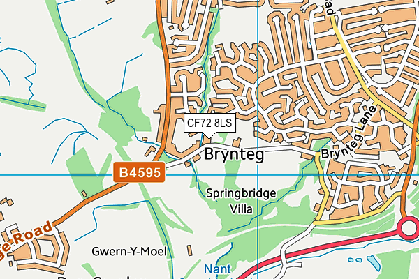 CF72 8LS map - OS VectorMap District (Ordnance Survey)