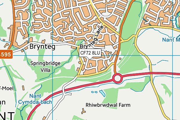 CF72 8LU map - OS VectorMap District (Ordnance Survey)