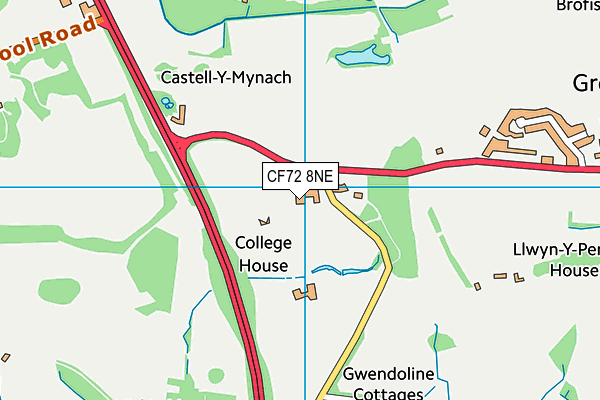 CF72 8NE map - OS VectorMap District (Ordnance Survey)