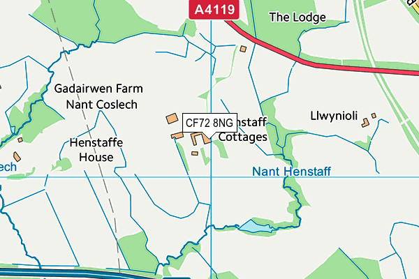 CF72 8NG map - OS VectorMap District (Ordnance Survey)