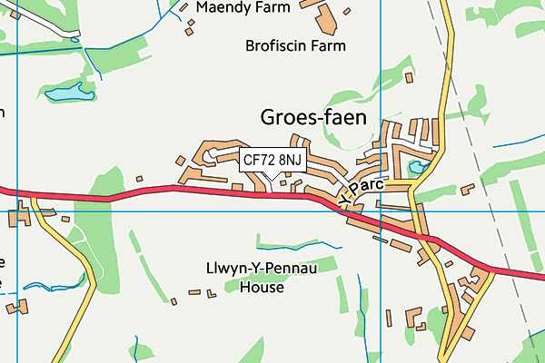 CF72 8NJ map - OS VectorMap District (Ordnance Survey)