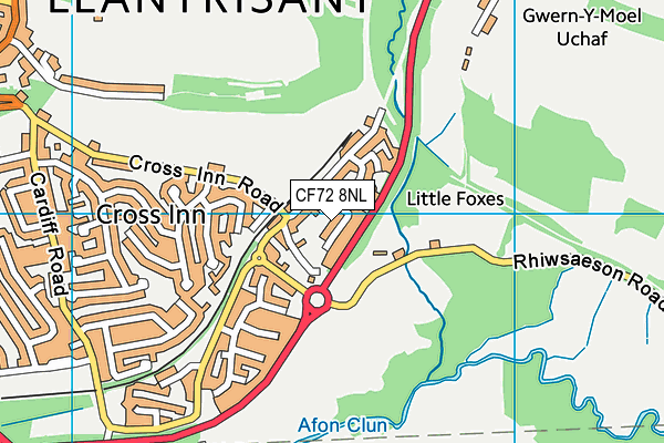 CF72 8NL map - OS VectorMap District (Ordnance Survey)