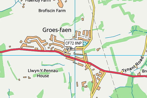 CF72 8NP map - OS VectorMap District (Ordnance Survey)