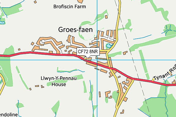 CF72 8NR map - OS VectorMap District (Ordnance Survey)