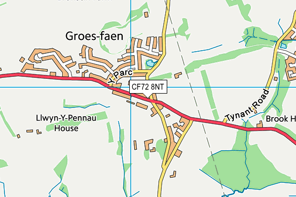 CF72 8NT map - OS VectorMap District (Ordnance Survey)